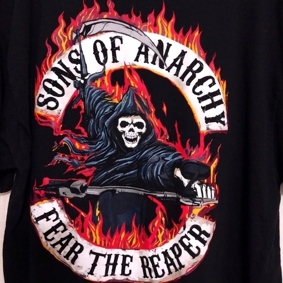 Sons of Anarchy Fear the Reaper Skull T-Shirt Sz 2XL - Picture 4 of 5